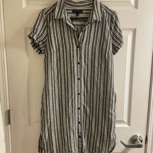 Stripped Linen Dress